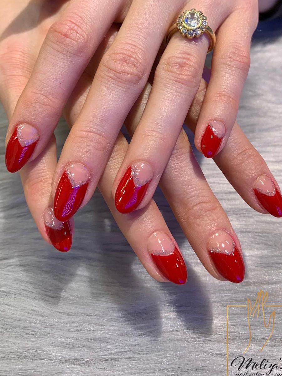 17-shiny-french-manicure-red